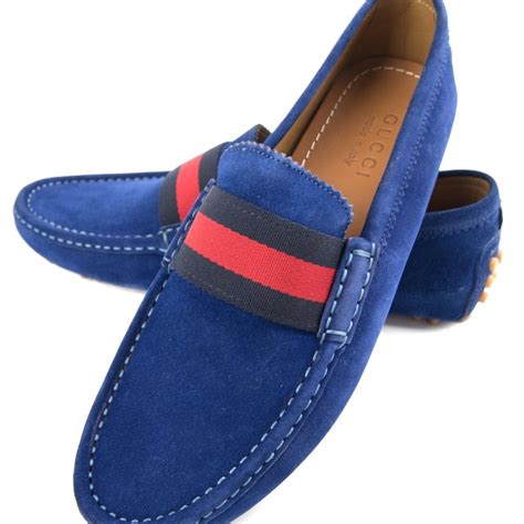 navy blue gucci loafers|gucci wool loafer.